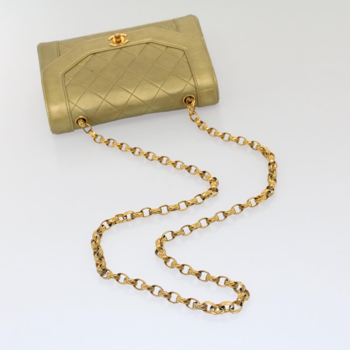 Chanel Gold Pony-style Calfskin Shoulder Bag