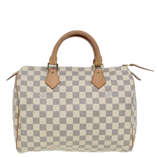 Louis Vuitton Speedy 30 White Canvas Hand Bag