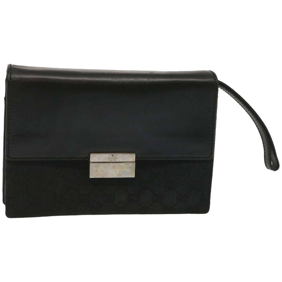 Gucci -- Black Canvas Clutch Bag