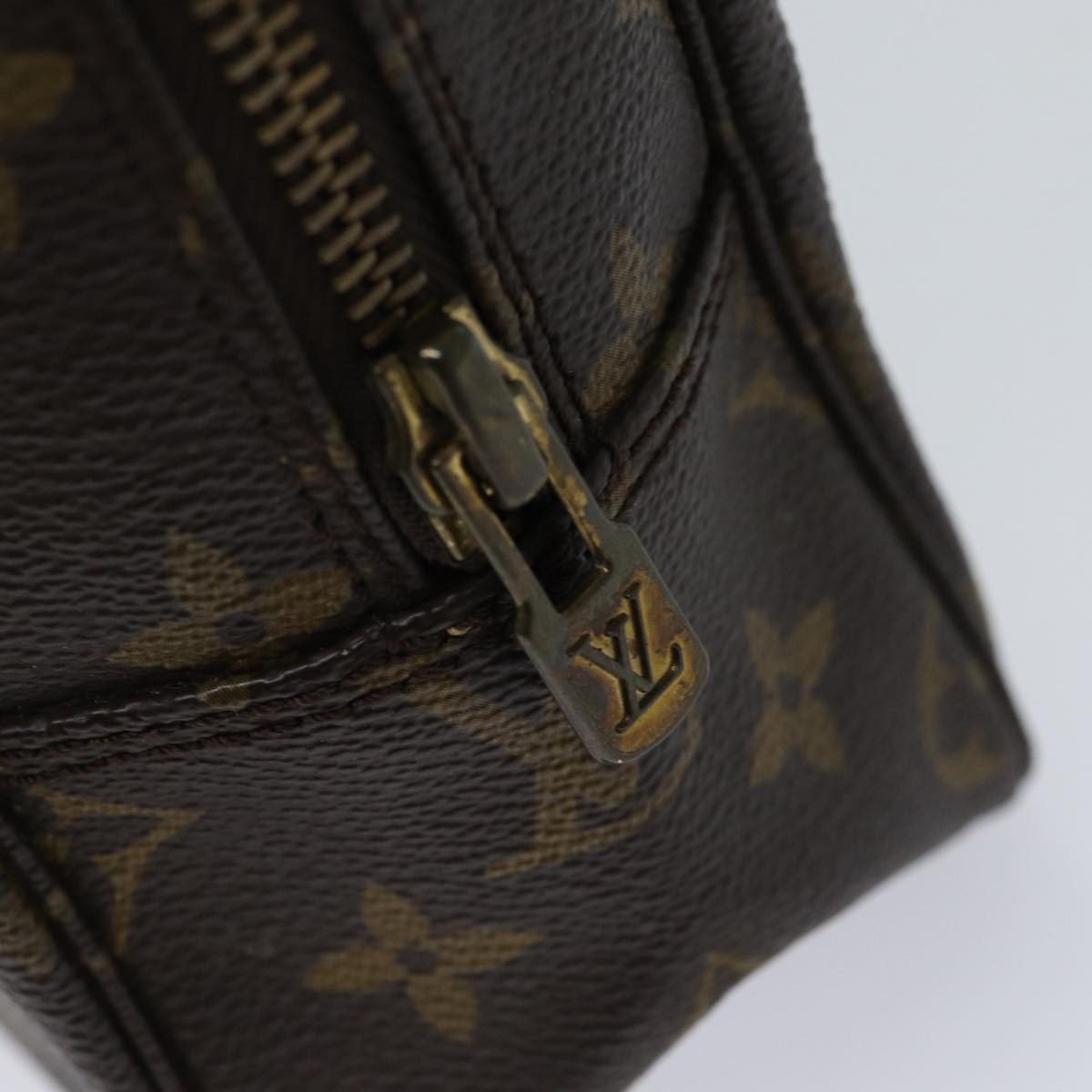 Louis Vuitton Trousse Toilette 28 Brown Canvas Clutch Bag