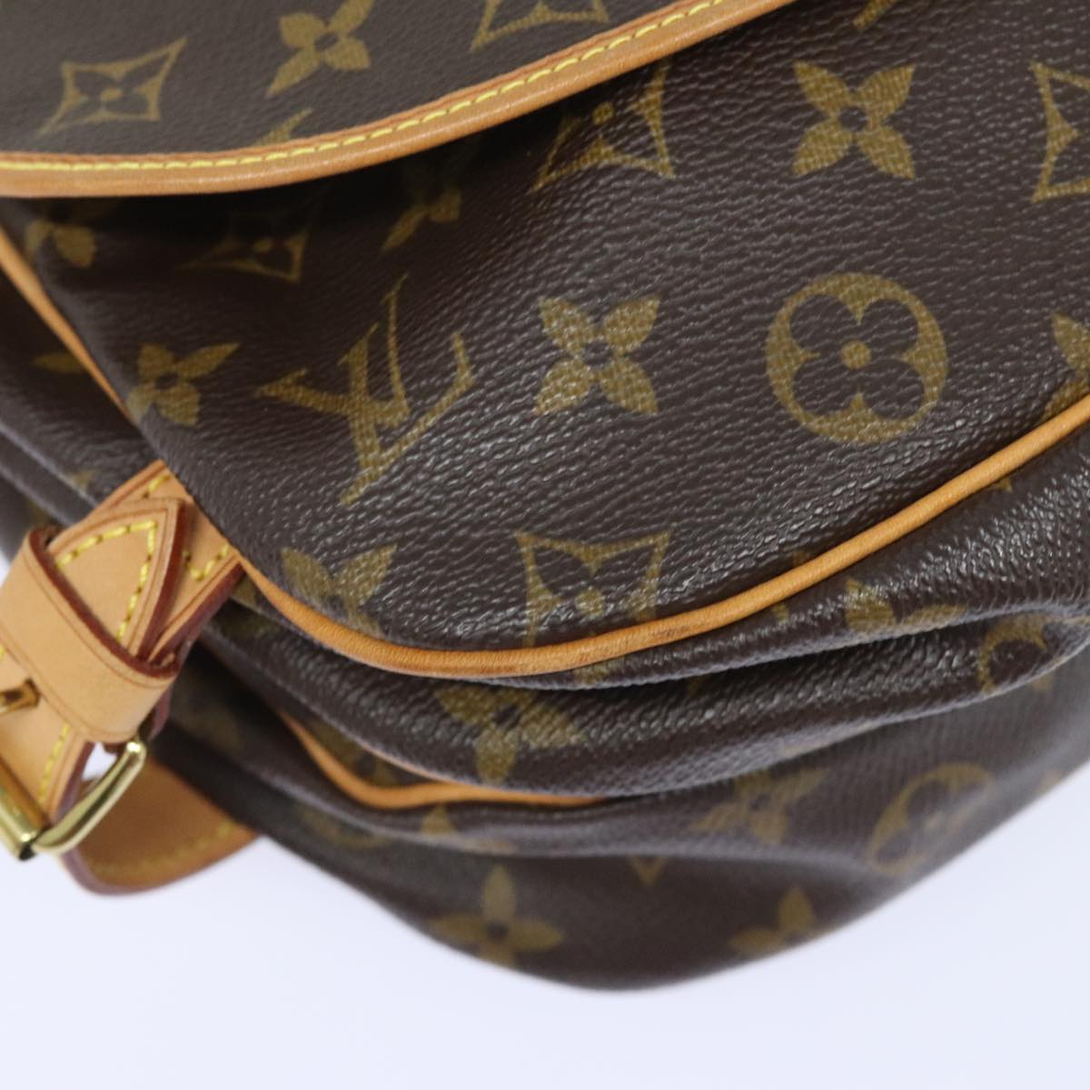 Louis Vuitton Saumur 30 Black Canvas Shoulder Bag