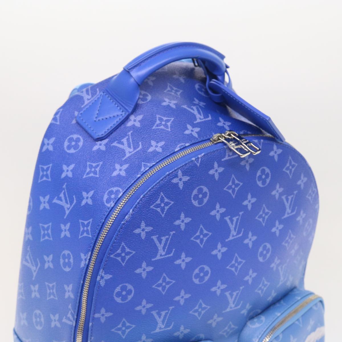 Louis Vuitton Blue Canvas Backpack Bag