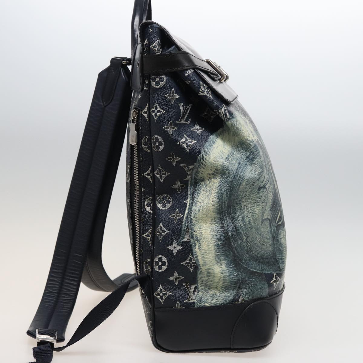 Louis Vuitton Steamer Black Canvas Backpack Bag