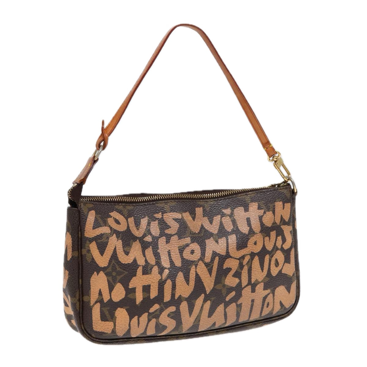 Louis Vuitton Pochette Accessoire Brown Canvas Clutch Bag