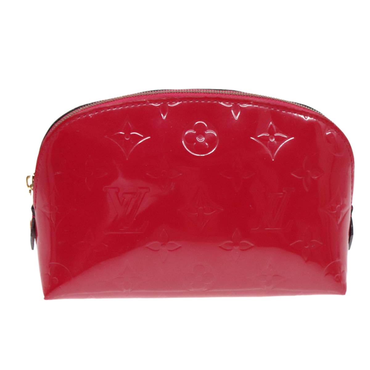 Louis Vuitton Cosmetic Pouch Red Patent Leather Clutch Bag