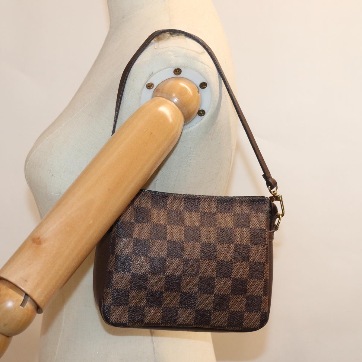 Louis Vuitton Trousse pochette Brown Canvas Clutch Bag