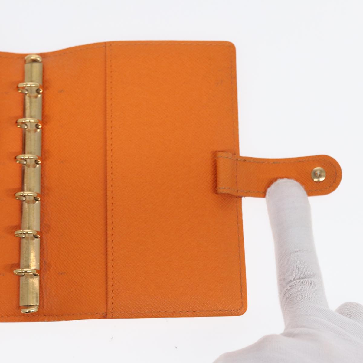 Louis Vuitton Agenda PM Orange Leather Wallet Accessories