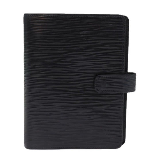 Louis Vuitton Agenda cover Black Leather Wallet Accessories