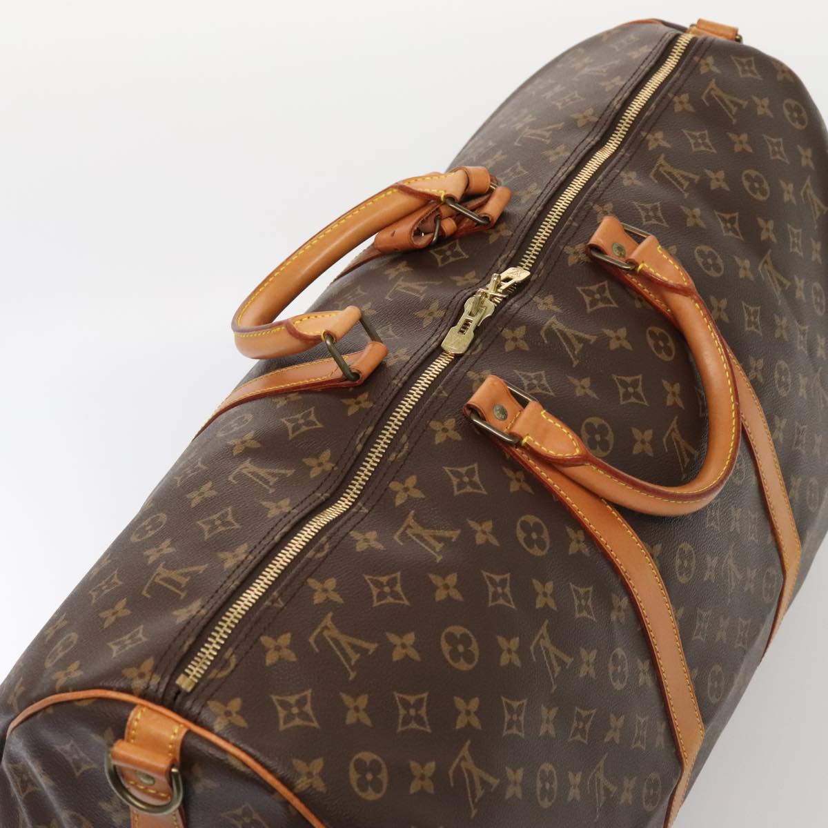 Louis Vuitton Keepall Bandoulière 60 Brown Canvas Travel Bag