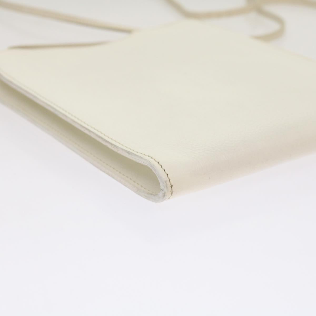 Hermès White Leather Shoulder Bag