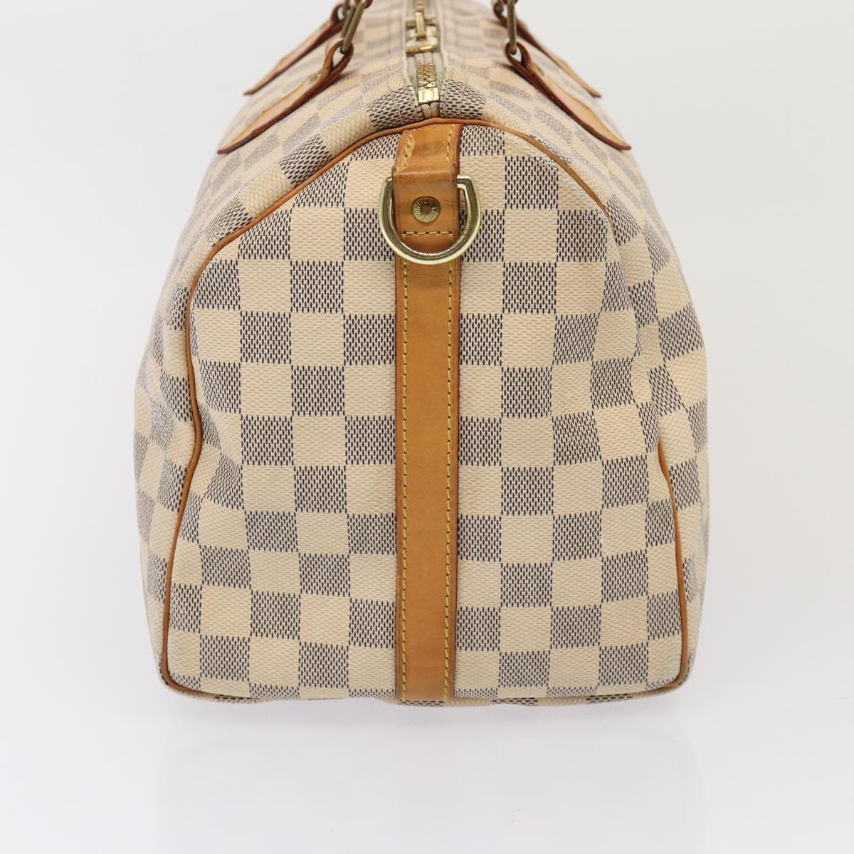 Louis Vuitton Speedy Bandoulière 30 White Canvas Hand Bag