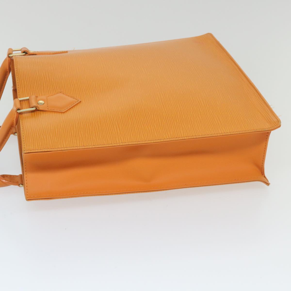 Louis Vuitton Sac Plat Orange Leather Hand Bag