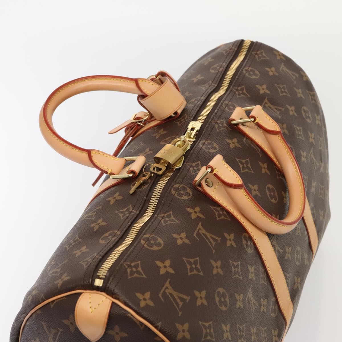 Louis Vuitton Keepall 45 Brown Canvas Travel Bag