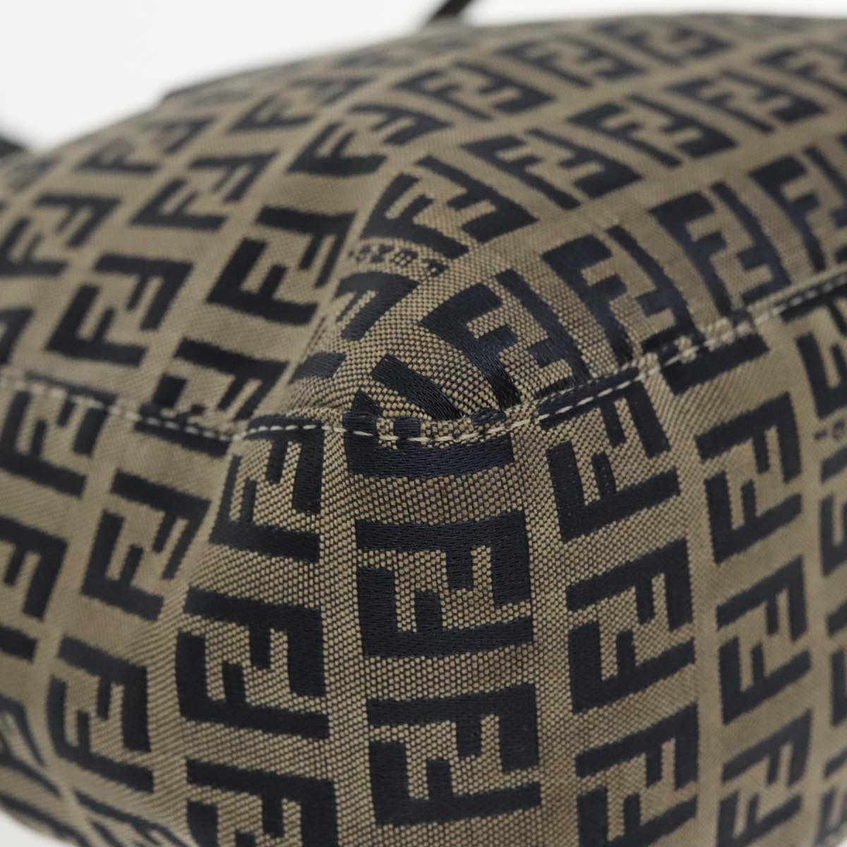 Fendi Navy Canvas Tote Bag