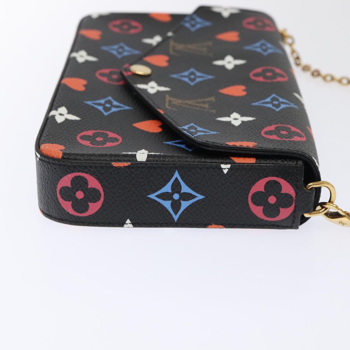 Louis Vuitton Felicie Black Canvas Clutch Bag