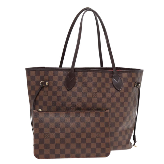 Louis Vuitton Neverfull MM Brown Canvas Tote Bag