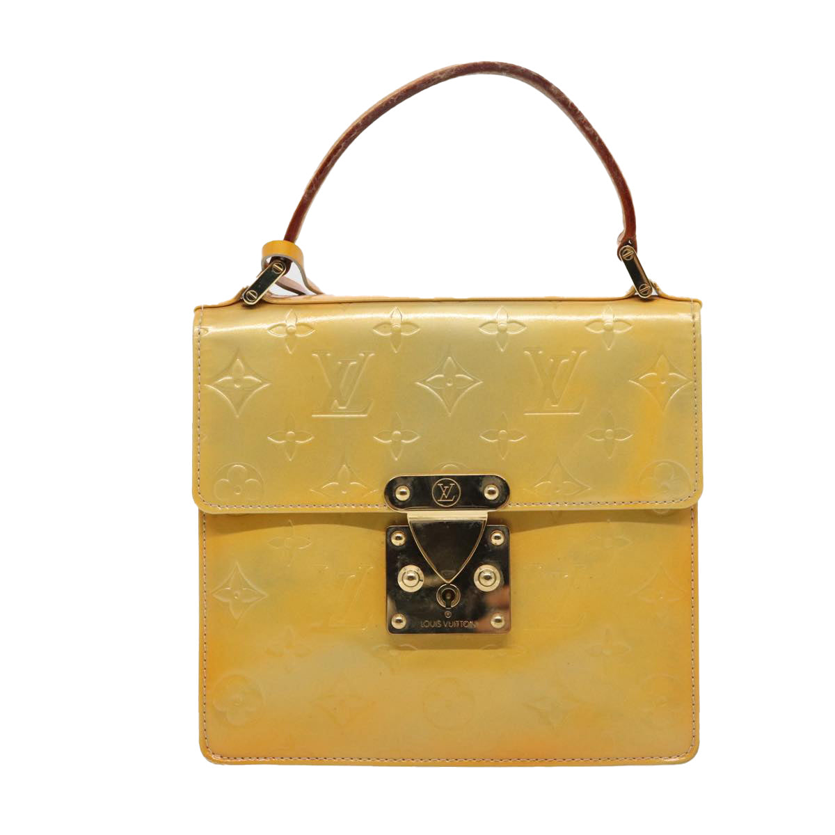 Louis Vuitton Spring Street Camel Patent Leather Hand Bag