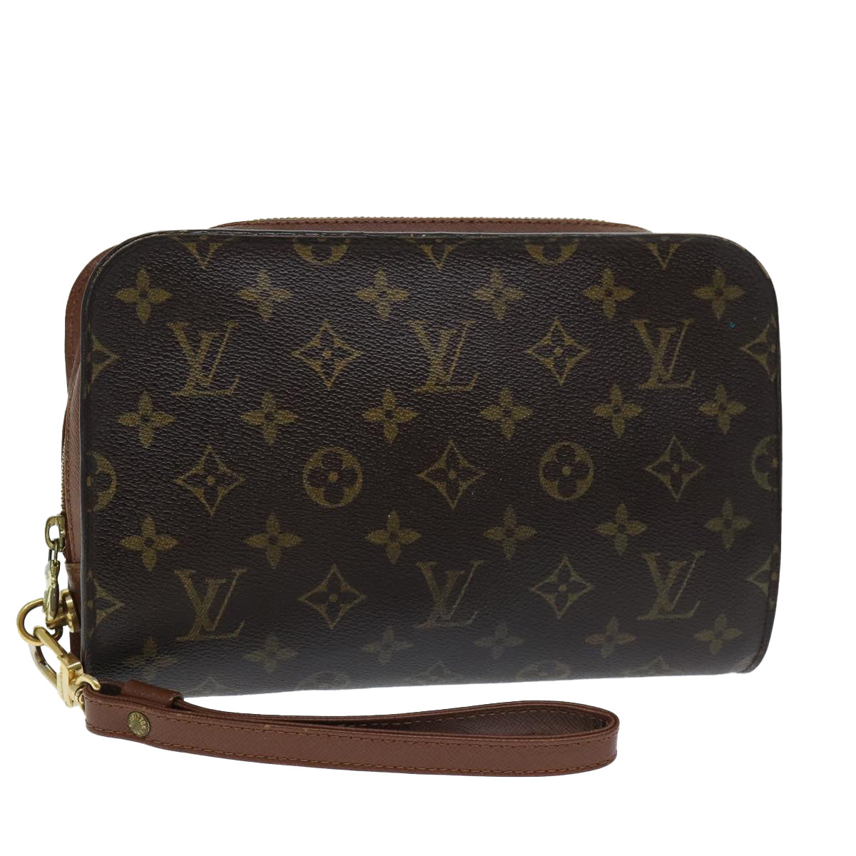 Louis Vuitton Orsay Brown Canvas Clutch Bag