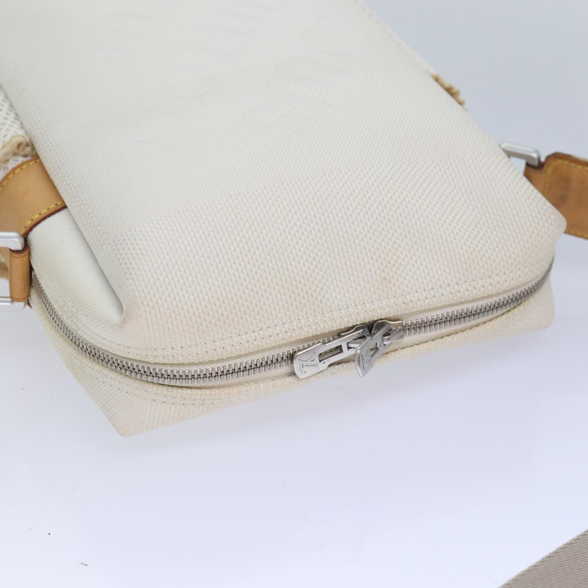 Louis Vuitton Weathery White Canvas Shoulder Bag