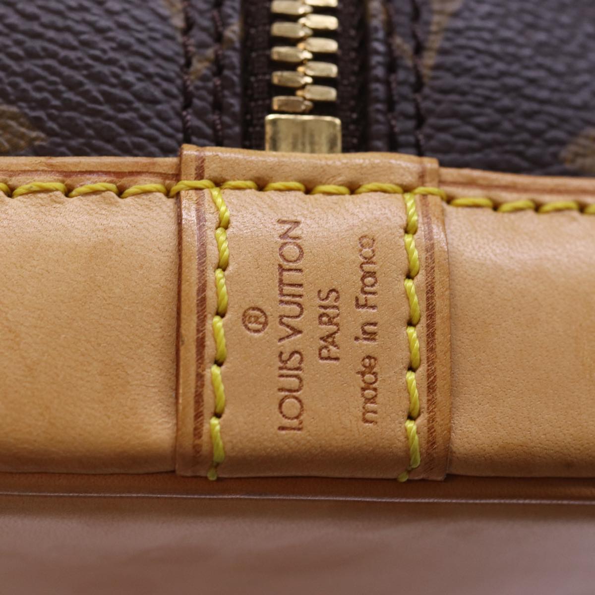 Louis Vuitton Alma Brown Canvas Hand Bag