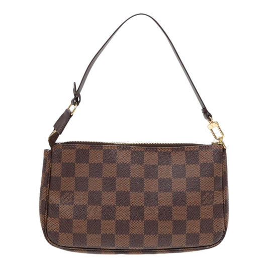 Louis Vuitton Pochette Accessoire Brown Canvas Clutch Bag