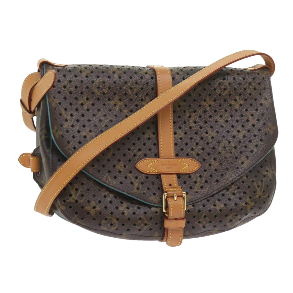 Louis Vuitton Saumur Brown Canvas Shoulder Bag