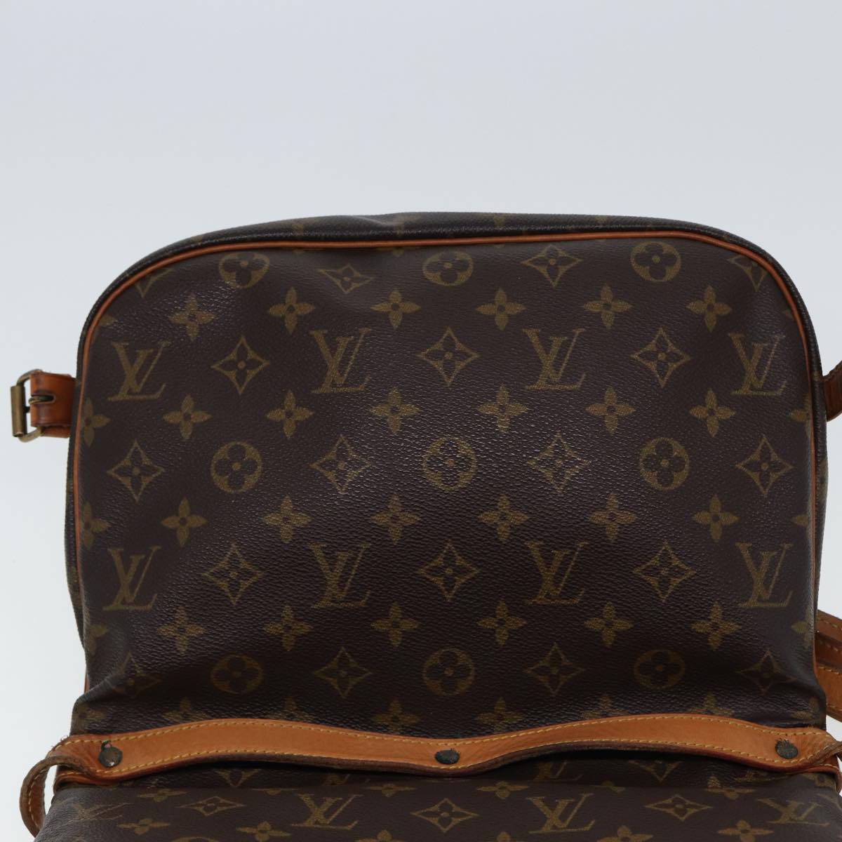 Louis Vuitton Saumur Brown Canvas Shoulder Bag