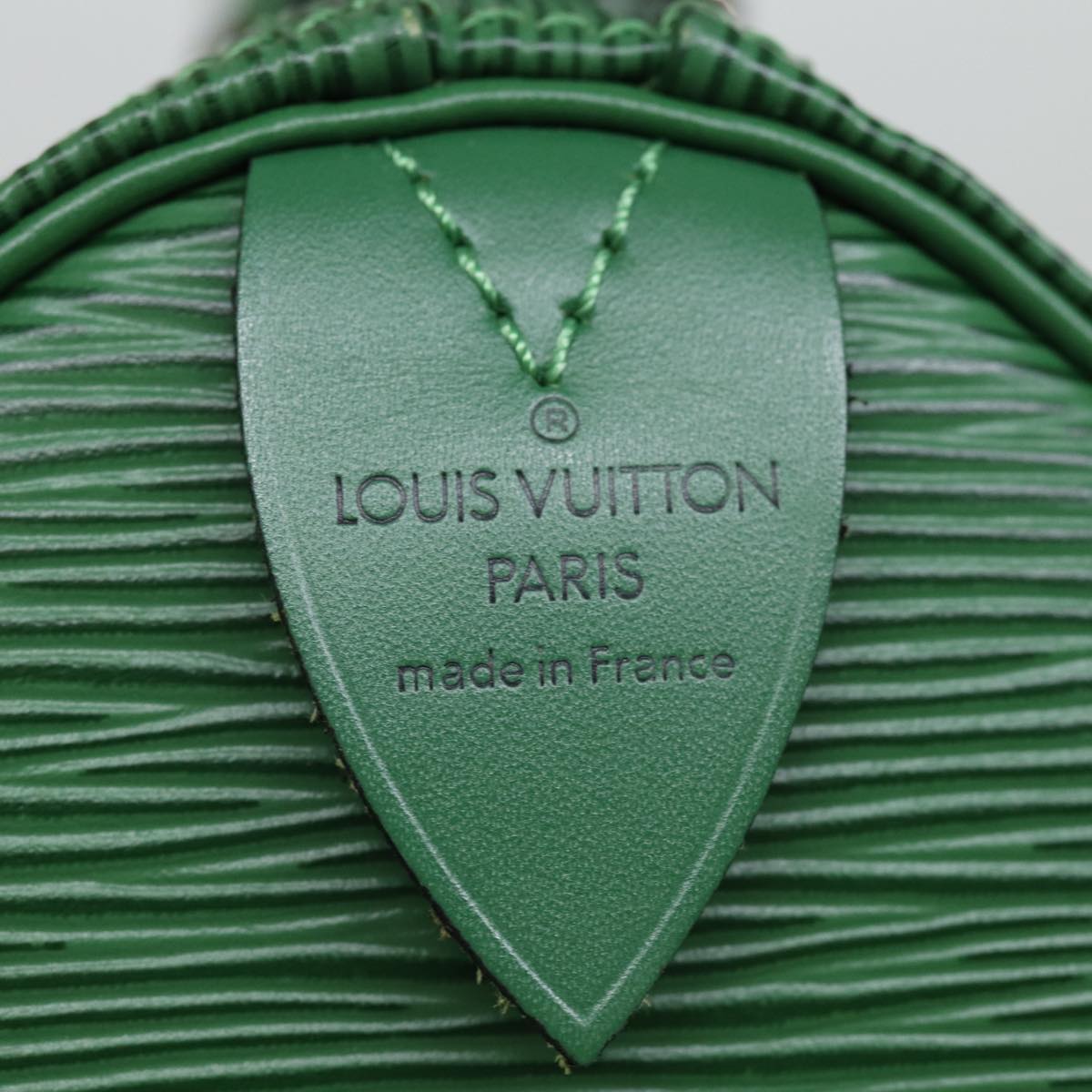 Louis Vuitton Speedy 25 Green Leather Hand Bag