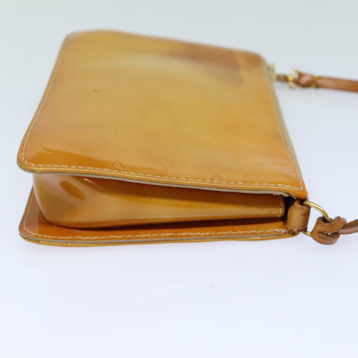 Louis Vuitton Lexington Camel Patent Leather Clutch Bag