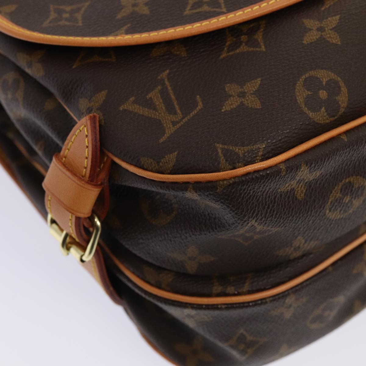 Louis Vuitton Saumur Brown Canvas Shoulder Bag