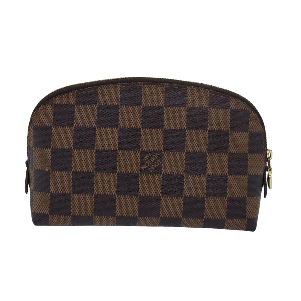 Louis Vuitton Cosmetic Pouch Brown Canvas Wallet Accessories