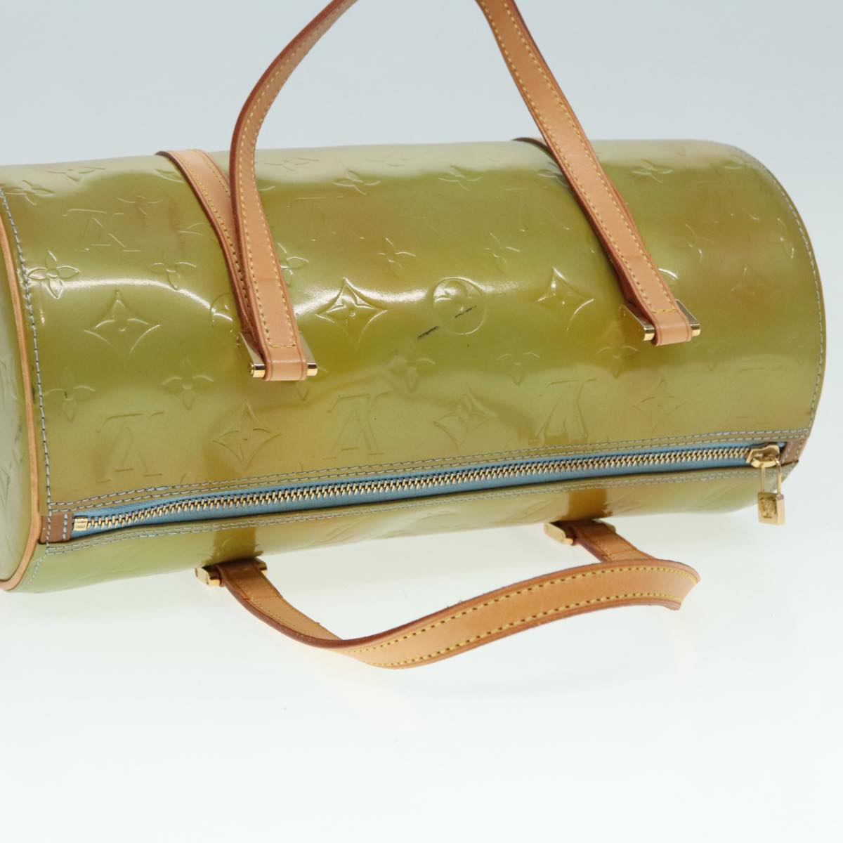 Louis Vuitton Bedford Green Patent Leather Hand Bag