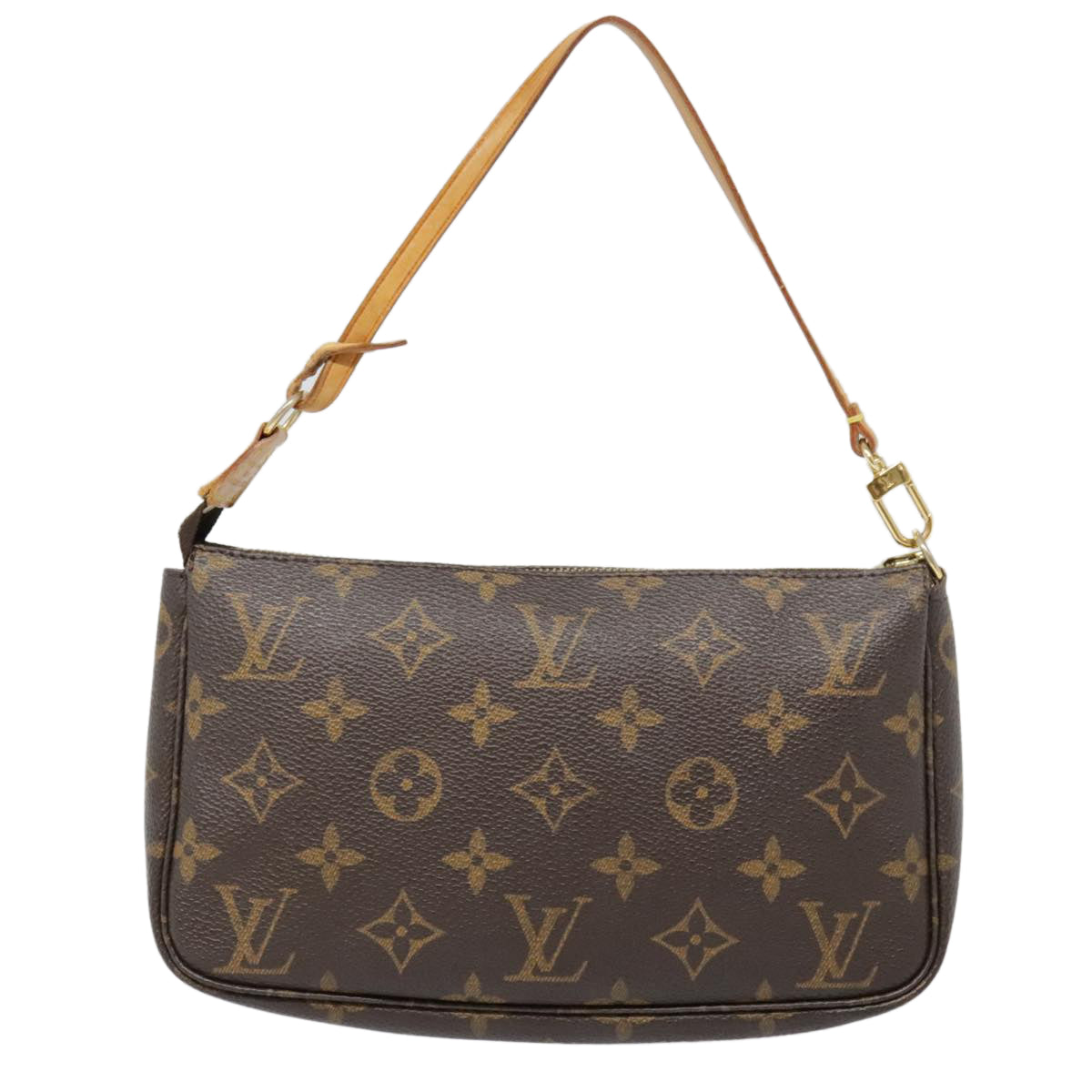 Louis Vuitton Pochette Accessoire Brown Canvas Clutch Bag