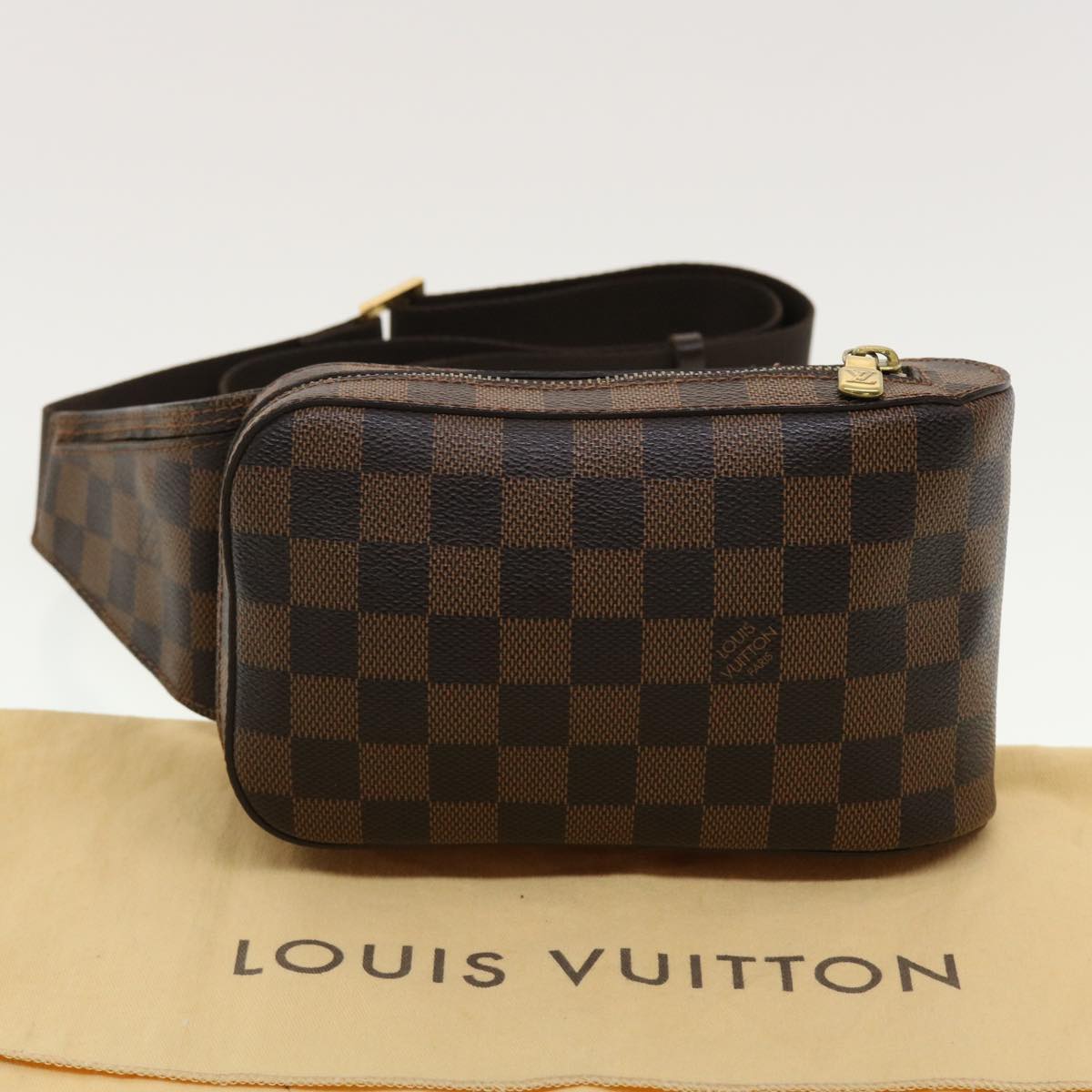 Louis Vuitton Geronimos Brown Canvas Shoulder Bag