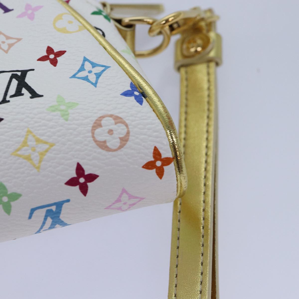 Louis Vuitton Kate Clutch White Canvas Clutch Bag