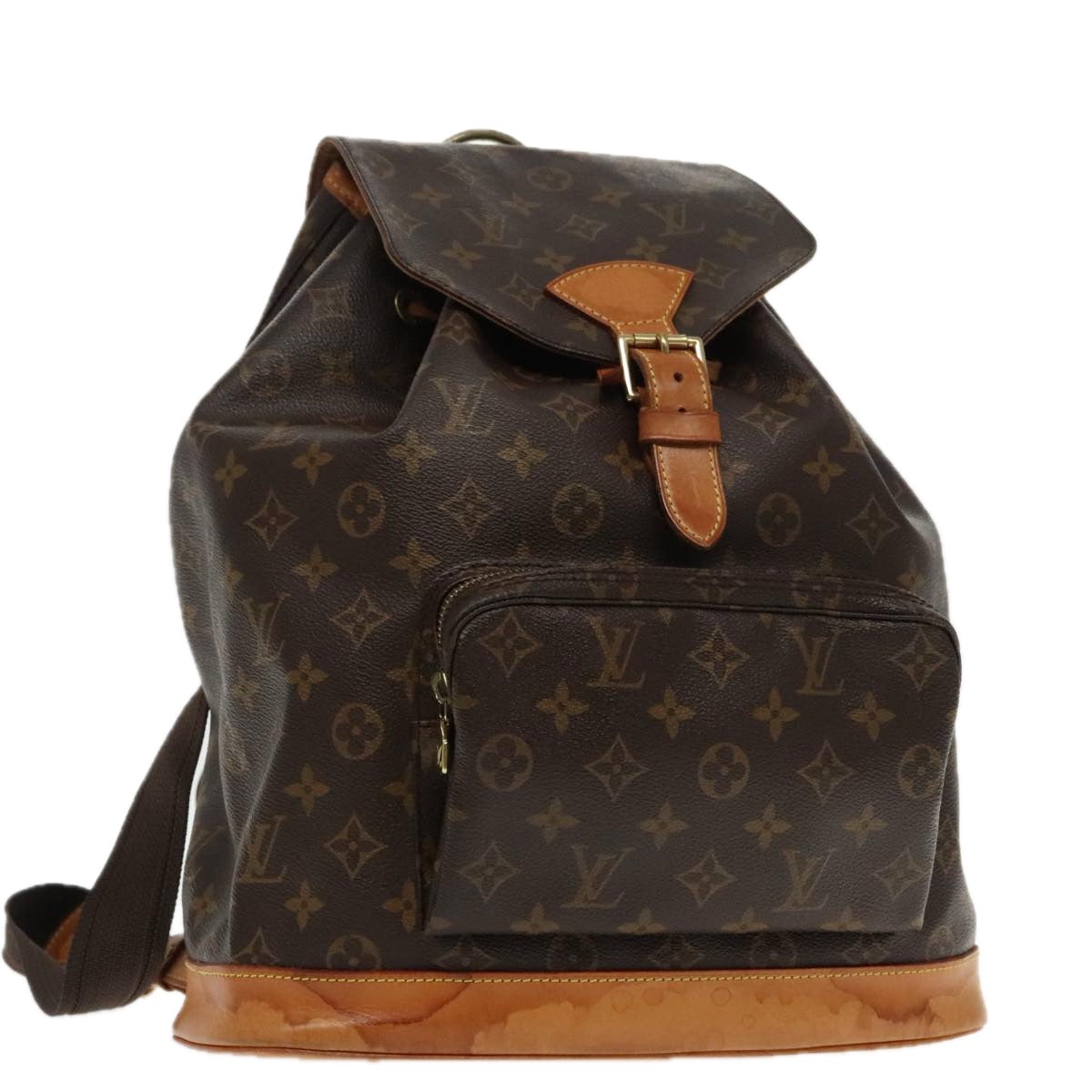 Louis Vuitton Montsouris GM Brown Canvas Backpack Bag