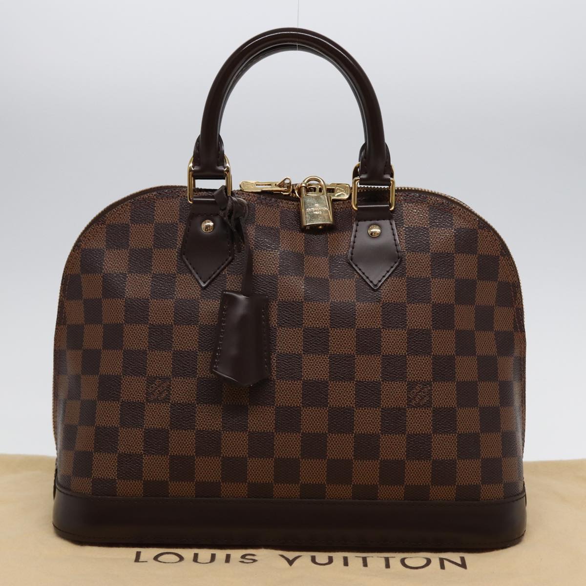 Louis Vuitton Alma Brown Canvas Hand Bag