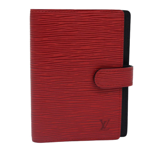 Louis Vuitton Agenda PM Red Leather Wallet Accessories