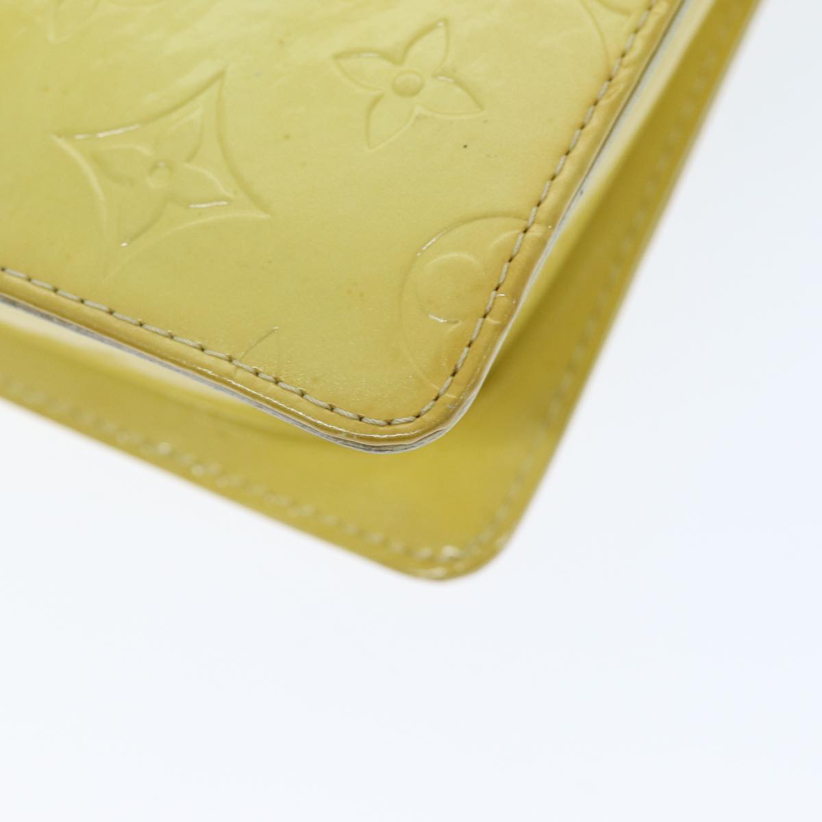 Louis Vuitton Mott Yellow Patent Leather Clutch Bag