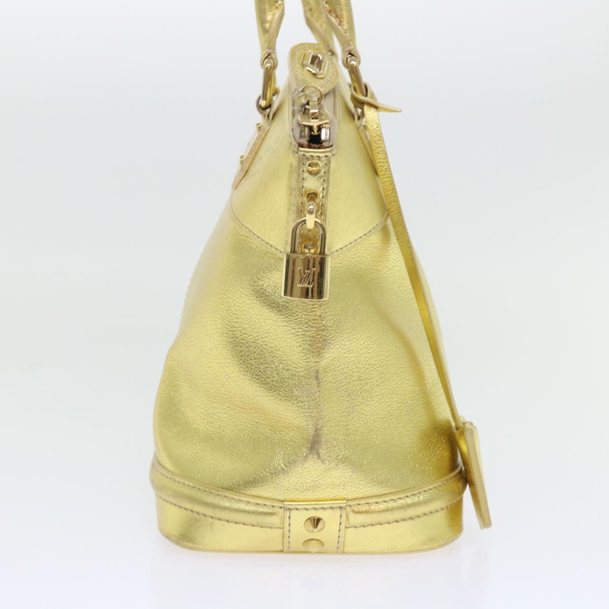 Louis Vuitton Lockit Gold Leather Hand Bag