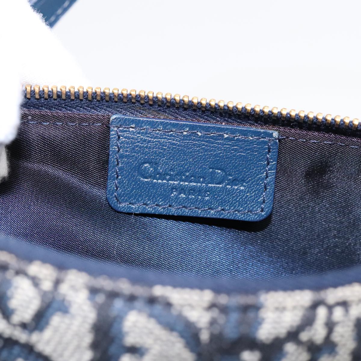 Dior Saddle Navy Canvas Shoulder Bag