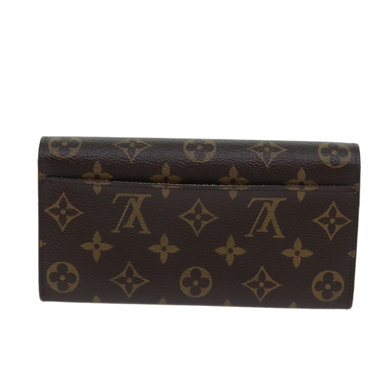 Louis Vuitton Portefeuille Sarah Brown Canvas Wallet Accessories