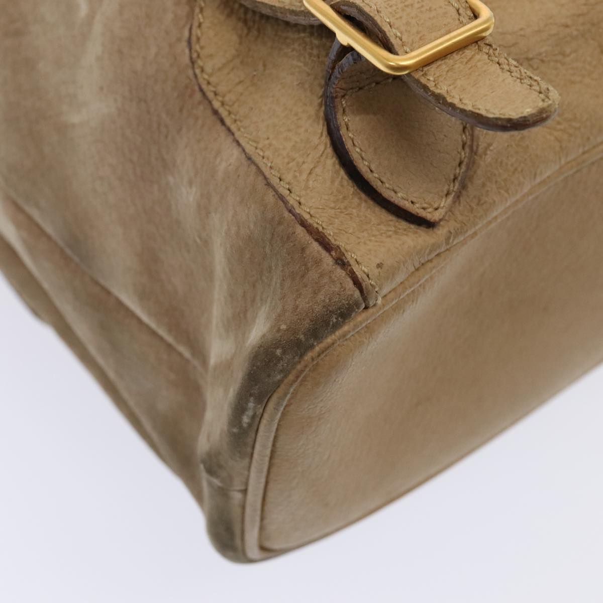 Gucci Bamboo Beige Suede Backpack Bag