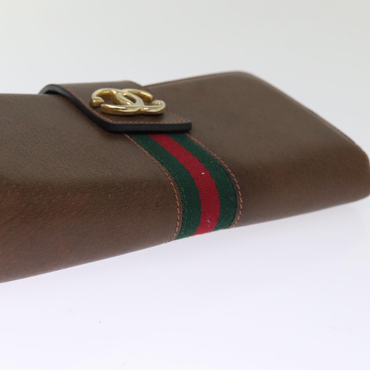 Gucci Sherry Brown Leather Clutch Bag