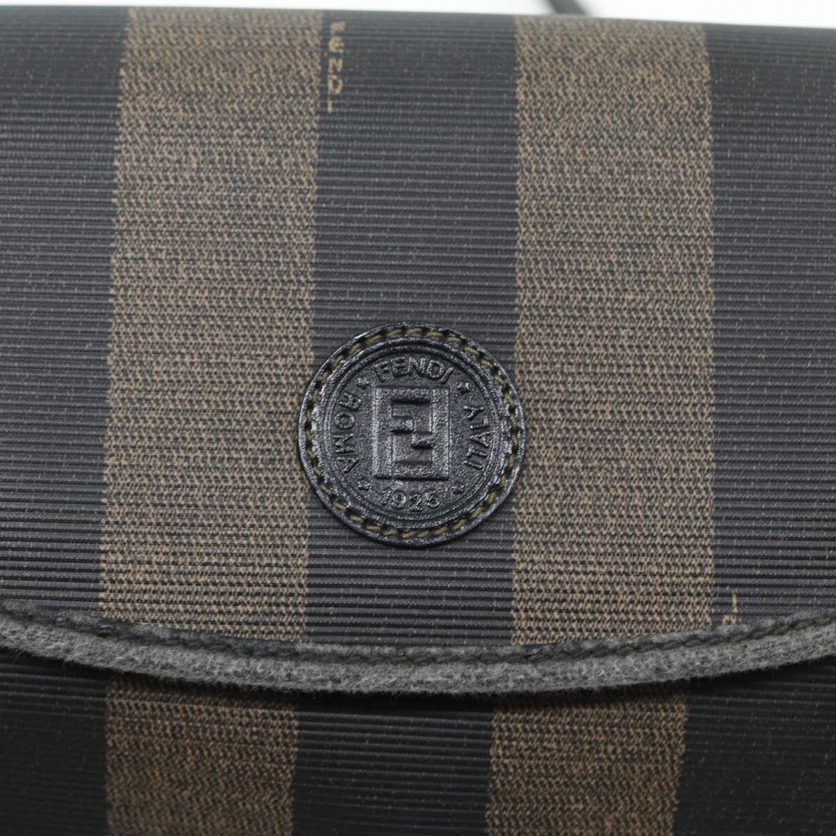 Fendi Brown Canvas Shoulder Bag