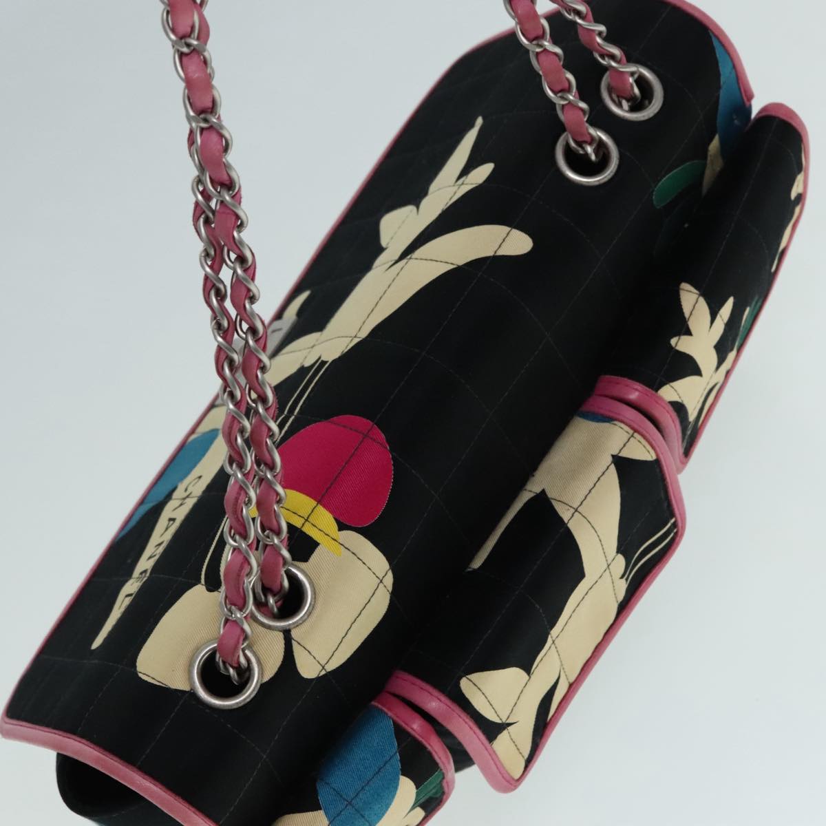 Chanel 2,55 Multicolour Canvas Shoulder Bag