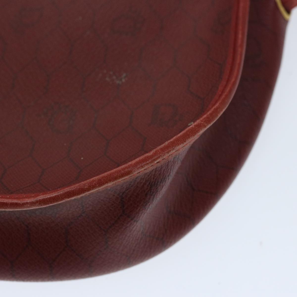 Dior Honeycomb Red Canvas Shoulder Bag