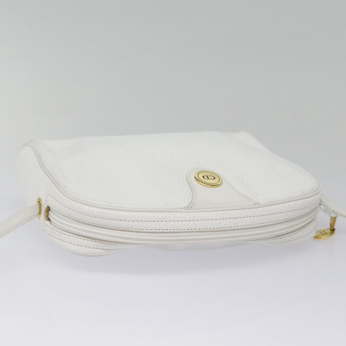 Dior CD White Leather Shoulder Bag