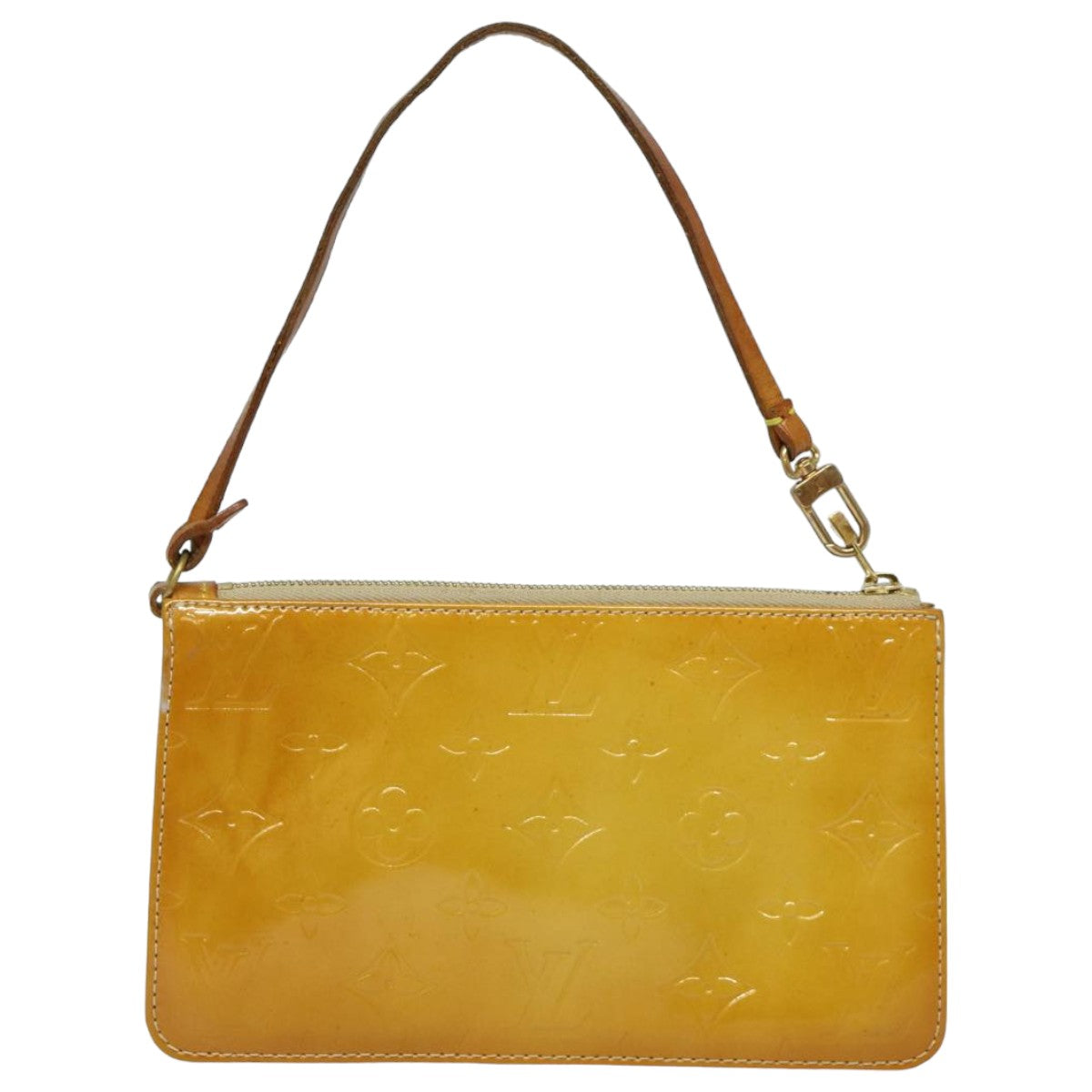 Louis Vuitton Lexington Camel Patent Leather Clutch Bag