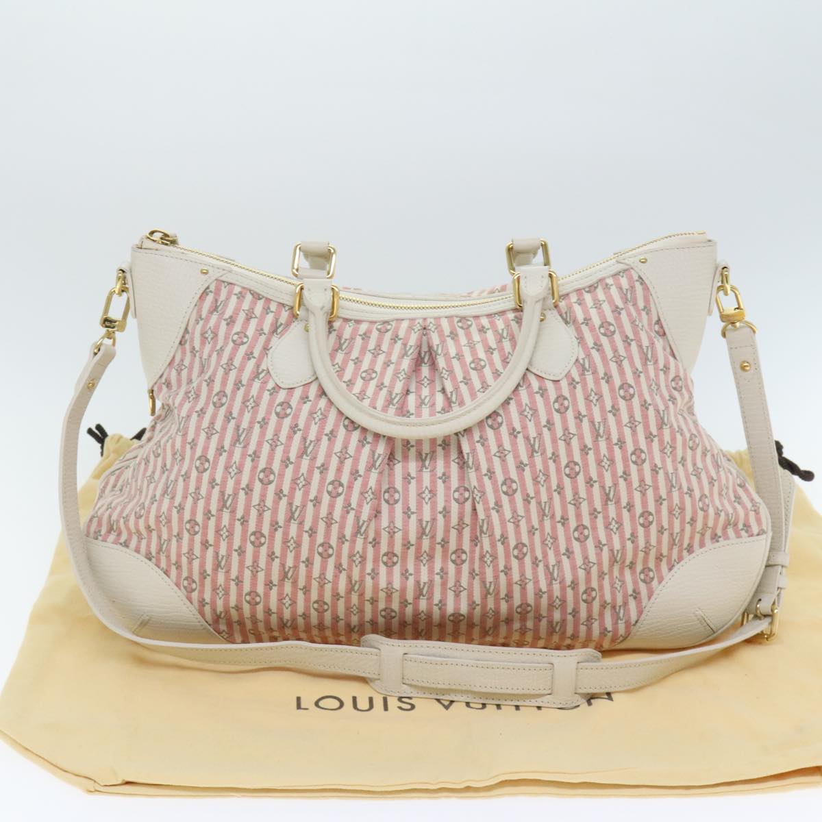 Louis Vuitton Croisette Pink Cotton Hand Bag